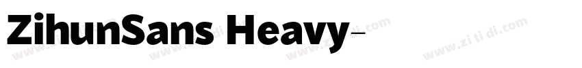 ZihunSans Heavy字体转换